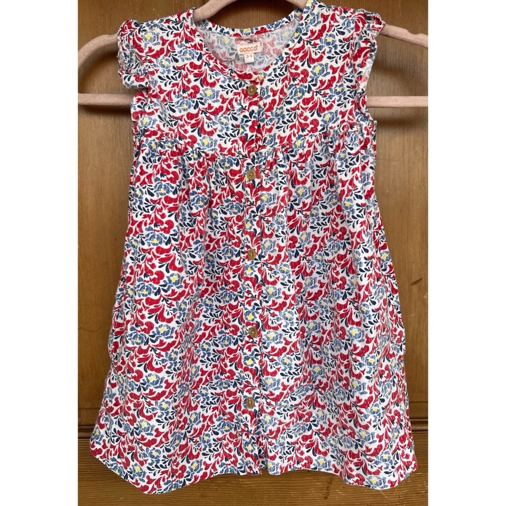 Gocco Floral Button Front Dress 3-4